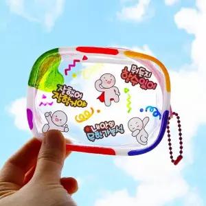 피오피스토리 자존감 투명 미니파우치 키링