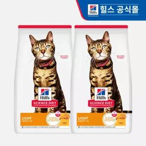 힐스 고양이사료 어덜트 라이트 2kg x 2개 (10302HG)