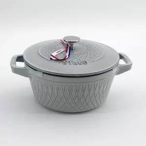 스타우브 B품 트위스트 꼬꼬떼 화이트트러플 20cm 인덕션 무쇠 주물냄비