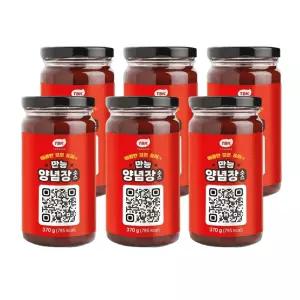 백종원 만능양념장 간편 매콤달콤 소스 370g 6개