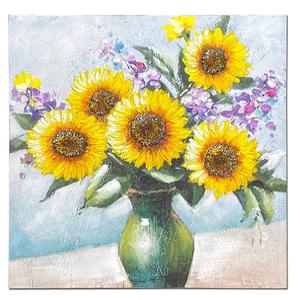해바라기 화병 그림 개업선물 유화 거실 액자 1521 해바라기액자 해바라기그림 거실그림액자 집들이선물