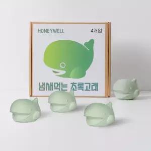 하니웰 냄새먹는 고래 4개 탈취제 옷장 냉장고 화장실탈취제 냄새제거