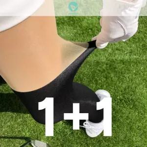 여성골프스타킹 투톤 오버니삭스스타킹 착시 반반 몸매보정1+1