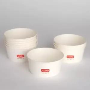 이라이프분식용기10개입 520ml)일회용종이그릇 일회용종이공기 일회용밥공기