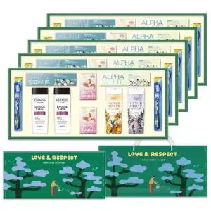 애경 설 명절 10종 선물 샴푸 린스 바디워시 치약 비누 5세트 한박스 종이백 포함