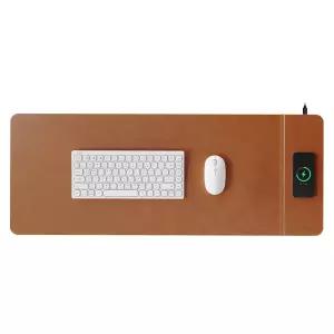 엑토 15W 고속 무선 충전 가죽 마우스 키보드 데스크매트 장패드 MP-66
