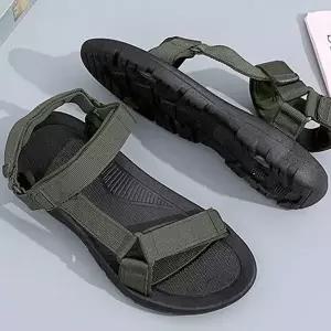 남자 여름 캠핑 룩 공항 패션 여행 코디 스트랩 샌들-WFD60D3