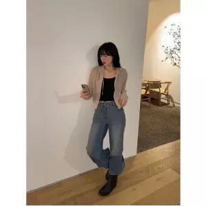 [ZOOC](천안아산점)크로쉐 집업 후드 가디건 Z253KSL014