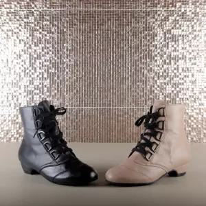 슈띠끄 고급 수제 여성 부츠 댄스화 스포츠 라인 라틴 재즈 탱고 스윙 살사 모던 룸바 사교 방송 공연 무대 댄스 연습 부츠 수제화 가죽 앵클 WD1304