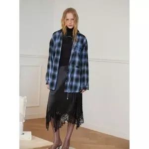 [에고이스트][Blue Label] 루즈핏 체크 스트링 셔츠 (ER4OBL01)[35533083]