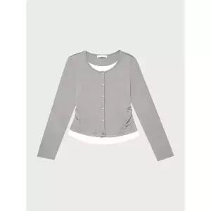 [하프클럽/행텐]여성 웨일 슬림핏 가디건 레이어드 티셔츠_057(10530-131-613-45)