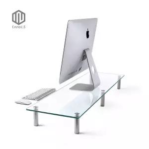 듀얼 모니터 받침대 이지마운트 MT-1000 대형 와이드 투명 강화유리 책상 정리