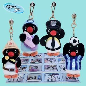 핑구 인형 키링 가방고리 10CM 소방관 경찰관 통조림 축구선수 랜덤카드 애착 굿즈 동물 펭귄