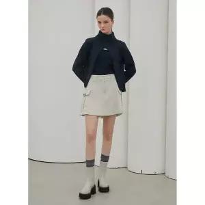 [에고이스트](광주신세계)포켓 스트랩 언발 미니 플레어 스커트( EQ4WS060)
