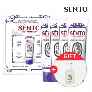 프.라임 잇몸케어 고.불소치약 프레쉬.민트향 120g 4개 +핸드워시 베이비파우더1개