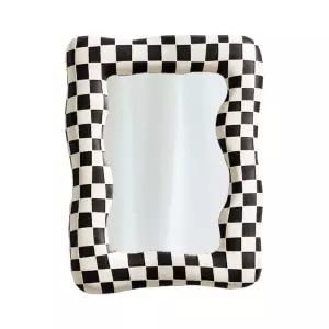 거실 원룸 벽걸이 체커보드 미니멀 감성 화장대 거울