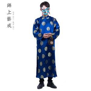 아오자이 치파오 베트남 전통의상 졸업사진 축제 새틴 퍼레이드 블루 공연