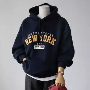 (안나앤플러스) 뉴욕 기모 후드 티셔츠[티셔츠CRK9] 빅사이즈