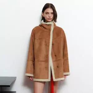 [온앤온] 하이넥 하프 스웨이드 무스탕 NEM5WMB18_92