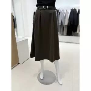 [롯데백화점]SOUP 벨트세트 롱플레어 스커트  SBBSR321