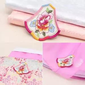 소잉데일리]한복 무지개 패치 자수 장식 저고리 깃 섶 치마 가방 소품 등 부자재 와펜