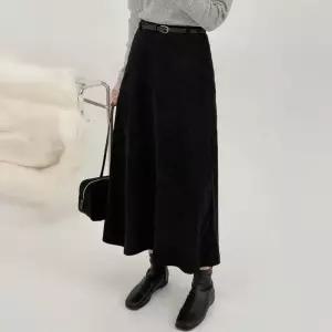 [에이와비] [140.150ver] #AWABMADE:_코듀로이플레어롱스커트 -키작녀/기장선택/벨트set/2color/2size