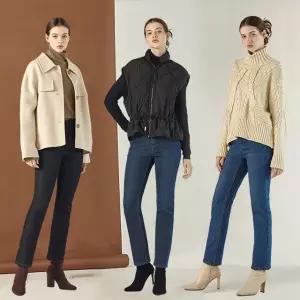 맥스튜어트 여성 플리스 본딩데님 3종