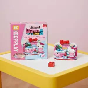 산리오 미니룸 블록 헬로키티 버블버블 샤워룸 만들기 블럭 조립 피규어 역할놀이 감각발달