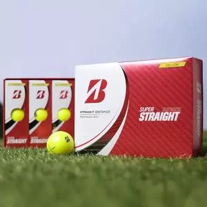 브리지스톤 3피스 골프공 NEW 슈퍼 스트레이트 2.0 디스턴스 소프트 비거리 골프볼.