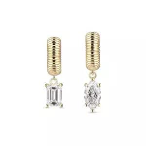 [도로시] 18k 스트링 팬시컷 랩 다이아몬드 5부 모아링 펜던트(2type)