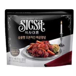 [롯데] 식사이론 숯불향 오븐치킨 매콤양념 330g, 5개