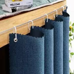 이층 침대 커튼 기숙사 높이 2층 1.2m 3면 2장 학생방 암막 가림막 벙커 다크블루