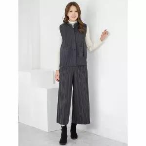 [하프클럽/모슬린]엄마옷 2온스 누비플리츠 조끼 통팬츠 MQG125155 마담 미시 중년여