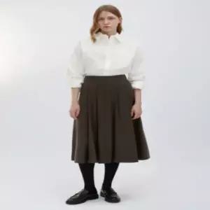 [롯데백화점]리스트 울 혼방 롱 플레어 스커트 TWWSKO80010