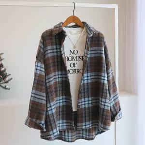 [잇수다] 몹스유 겉기모 오버핏 체크 셔츠 남방