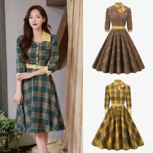 미스개화기 체크 원피스 3colors 경성의복