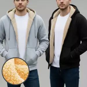 양털후드집업 두툼한 양털점퍼 남성 여성 공용 겨울점퍼 방한 후드 집업 겨울잠바