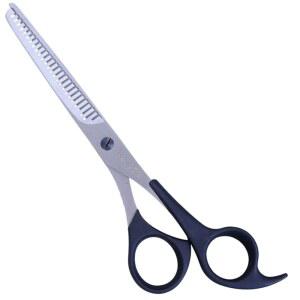 [미국배송] ALLEX 일본산 남녀용 셀프 헤어 묽은 가위 7인치 홈 헤어컷 텍스처 가위 스테인리스 스틸 검은색