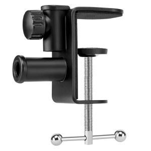 [미국배송] 마이크 붐 암 스탠드 테이블 C 클램프 홀더용 데스크 마운트 조정 가능한 크루 포함 양방향 0.47인치/12MM 구멍 최대 2.36인치/6CM 데스크탑 두께 블랙 바이 마렝고