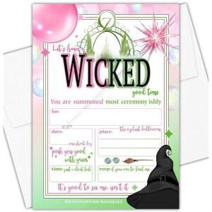 사악한 즐거운 시간 보내자 생일 초대장 파티 보기 봉투 15개 세트