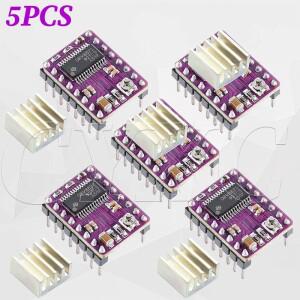 5-10피스 3D 프린터 부품 StepStick A4988 DRV8825 방열판 캐리어가 있는 스테퍼 전동 드라이버 Reprap RAM