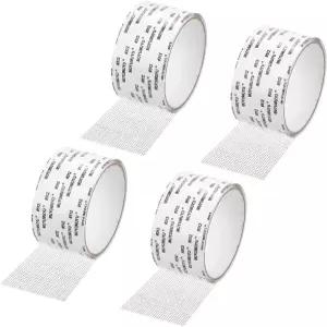 uxcell 창문 스크린 수리 키트 4Pcs 회색 유리섬유 테이프 메쉬 접착 패치 또는 문용 2mx50mm