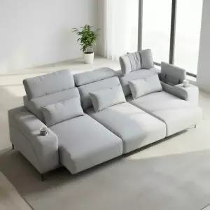 미노 모션소파 전동 슬라이딩 리클라이너 4인용 패브릭 기본형 바퀴없는 좌방석 확장