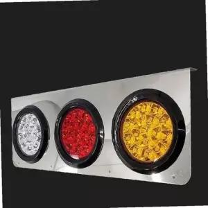 LED 트럭 후미등 3구 스텐판 24v 테일 램프 브레이크등