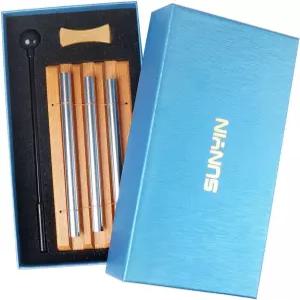 명상 트리오 차임 선인 교실 선생님 요가 마음챙김 삼음 핸드벨로 휴식 스트레스 및 불안 를 제공합니다