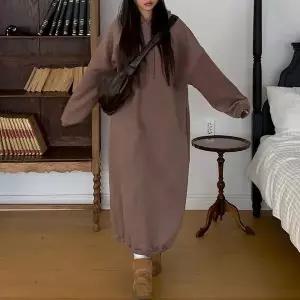 [하프클럽/셀러허브_여성트랜드패션]빅사이즈 512 양기모후드박스원피스 DBU