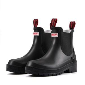 여성용 SUREWAY 짧은 발목 레인 부츠 방수 고무 정원 신발 미끄럼 방지 첼시 PVC 부츠