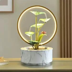 미니 분수대 인공 연꽃 금구 화분분수대 가습기