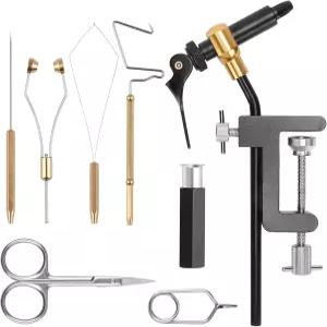 문틀레이 플라이 타이핑 도구 키트 8PCS 바이스 다용도 가위 포함 보빈 헤어 트리머 해클 플라이어 보드킨