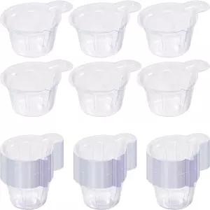 100개입 40ml 일회용 플라스틱 레진 혼합 컵 페인트 스테인 에폭시 혼합용 다용도 분배 (투명)